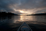 Sunrise over the Columbia River as seen from the kayak