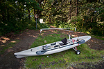 Hauling the kayak down to the Columbia River at Home Valley Park