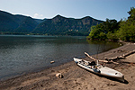 Launching the kayak at Home Valley Park in Skamania County Washington