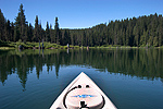 Kayak fishing at Goose Lake in Washington