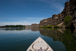 Kayak fishing at Horsethief Lake