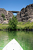 Kayak fishing at Horsethief Lake in Washington