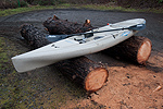 Kayak rack at the Northwest Reservoir launch ramp