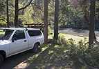 Parking lot at the Northwest Lake launch ramp