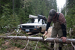 Road hazards on the way to the kayak fishing spot