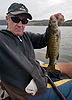 Kayak fishing for smallmouth bass on the Columbia River