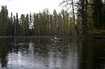 Kayak fishing at South Prairie Lake