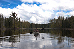 Kayak fishing at South Prairie Lake