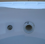 Inside view of the outlet fitting