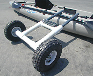 A scupper dolly made from PVC tubing