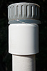 Attach PVC cap to the pole