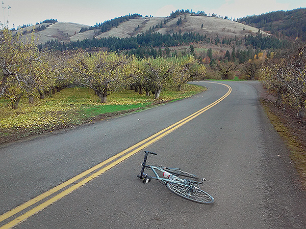 Bicycle riding near Hood River, OR