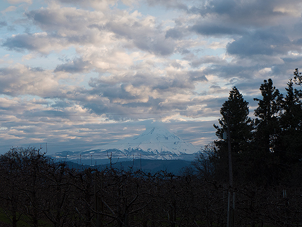 Spring showers approaching Mt. Hood