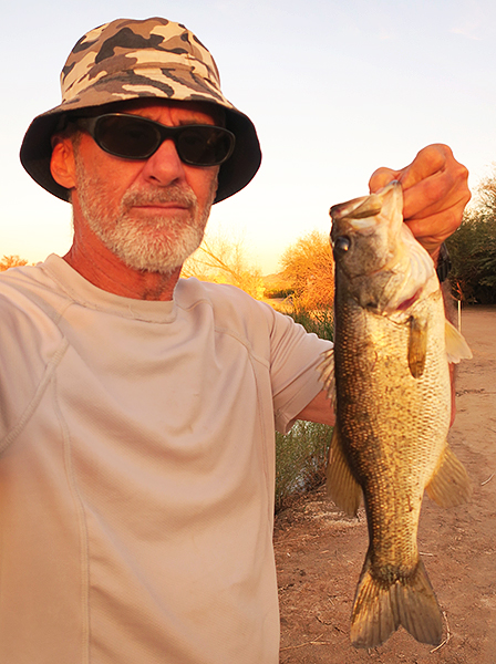 Fortuna Pond largemouth bass caught just before sunset.