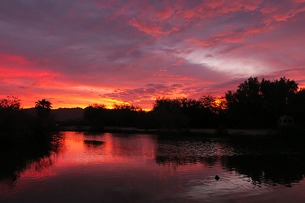 Fortuna Pond AZ sunrise.