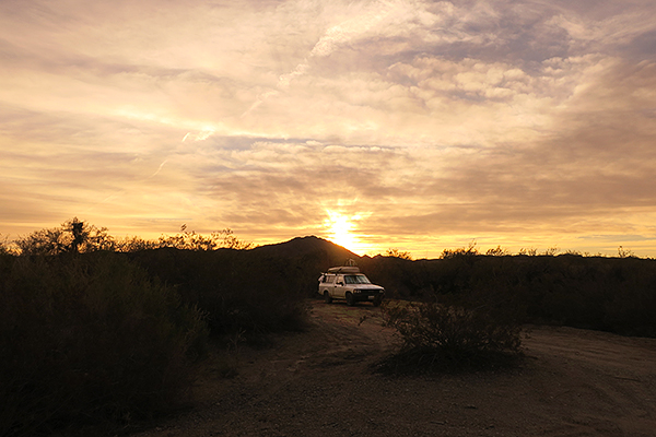 Camping in the desert with the watermanatwork.com kayak fishing crew.