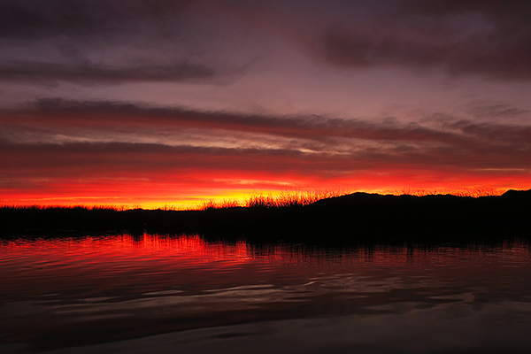 Sunrise at Mittry Lake in southwest Arizona.