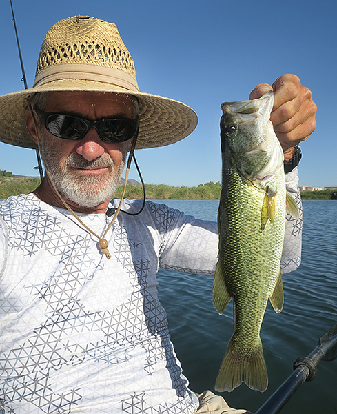 Colorado River largemouth bass caught by watermanatwork.com kayak fisherman Ron Barbish