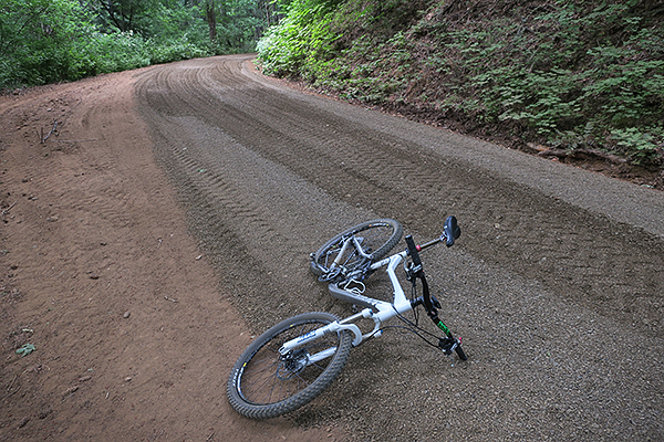 New surface on the Forest Service road