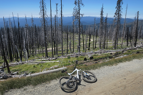 Winding Cascade Mountain road down Mt. Adams