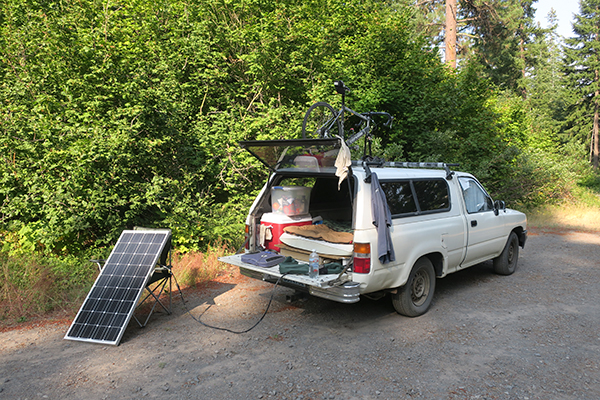 Last bike trip to the Cascade Mountains for the Toyota pickup truck