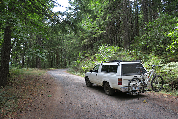 Last mountain bike trip to the Cascade Mountains for the Toyota pickup truck