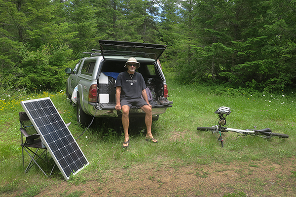 Mountain bike camping in the Cascade Mountains with watermanatwork.com