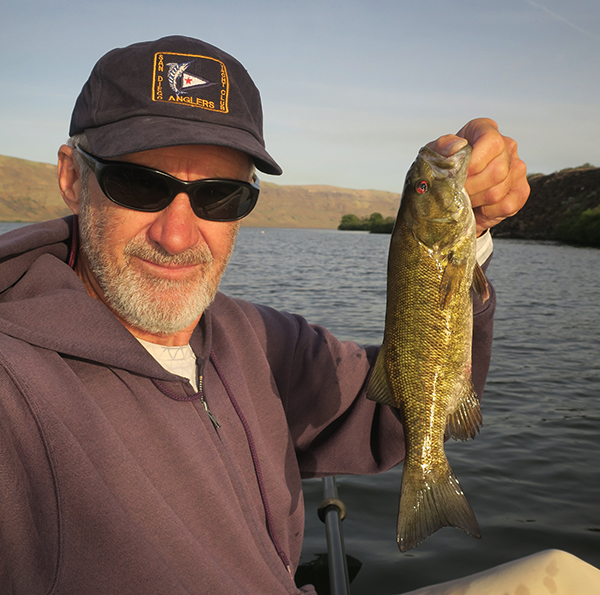 Columbia River smallmouth bass caught by watermanatwork.com kayak fisherman Ron Barbish