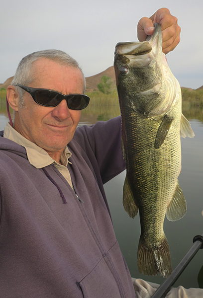 Colorado River largemouth bass caught by watermanatwork.com kayak fisherman Ron Barbish