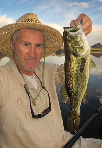Colorado River largemouth bass caught by watermanatwork.com kayak fisherman Ron Barbish