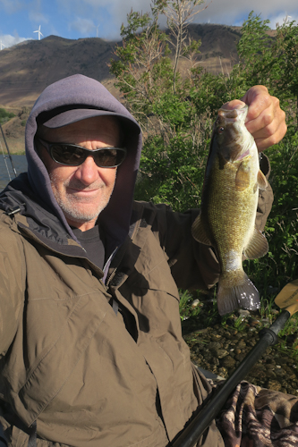 Columbia River smllmouth bass caught by watermanatwork.com kayak fisherman Ron Barbish