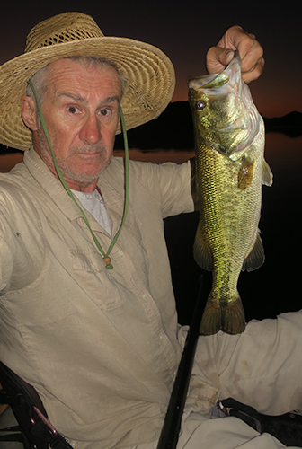 Colorado River largemouth bass caught by watermanatwork.com kayak fisherman Ron Barbish