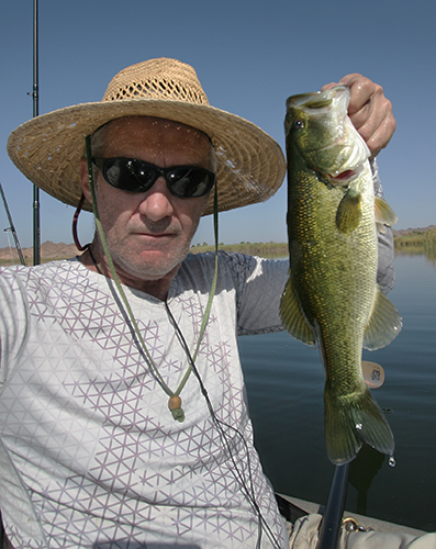 Nice Colorado River largemouth bass caught by watermanatwork.com kayak fisherman Ron Barbish