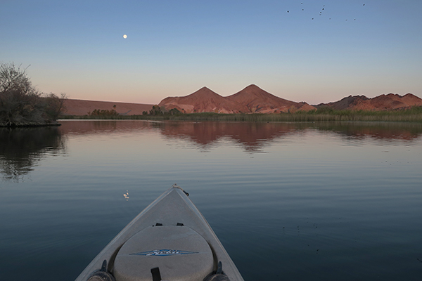 Just before sunrise on the last watermanatwork.com kayak fishing trip of 2020