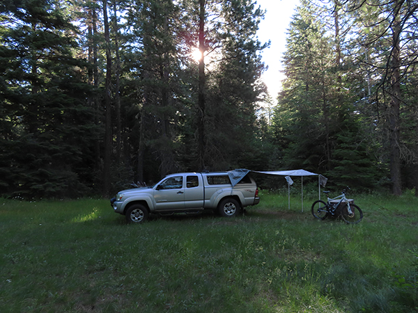 Early AM MTB camp Cascade Mtns