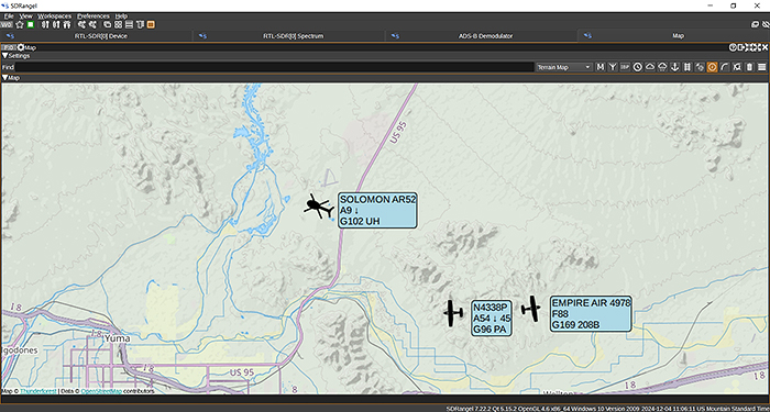 SDRangel Terrain Map