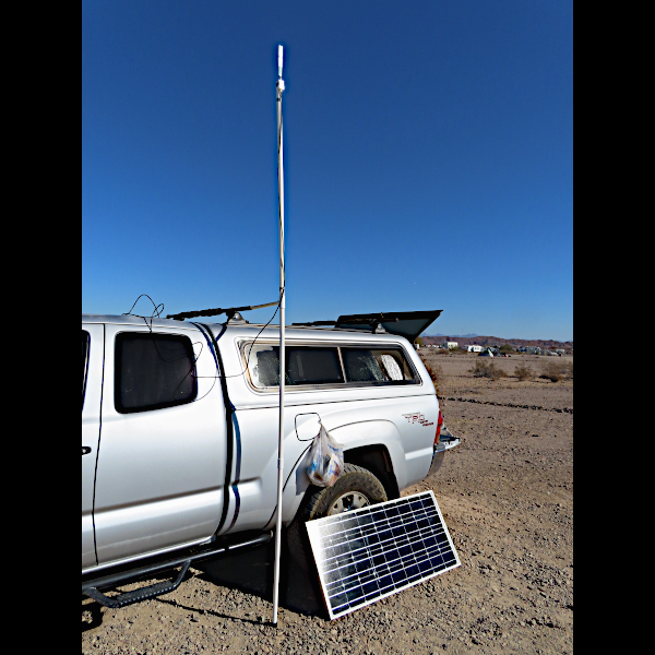 PCB antenna on PVC antenna mast