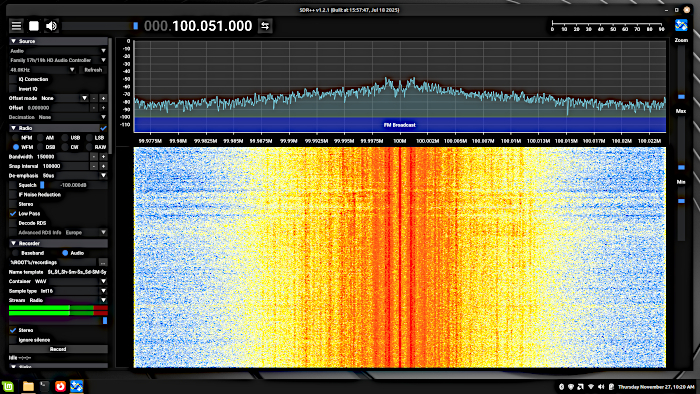 SDR++ installed on Linux Mint