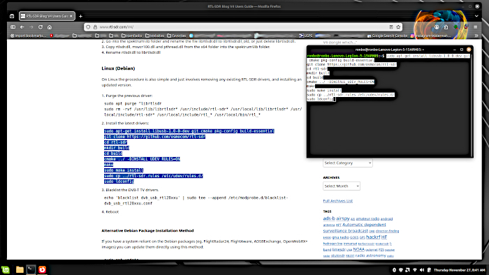Install RTL-SDRv4 drivers
