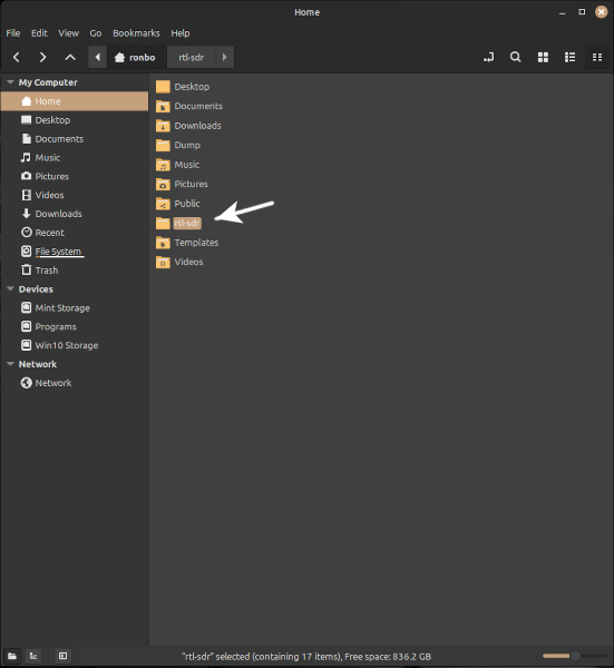 RTL-SDRv4 drivers installed