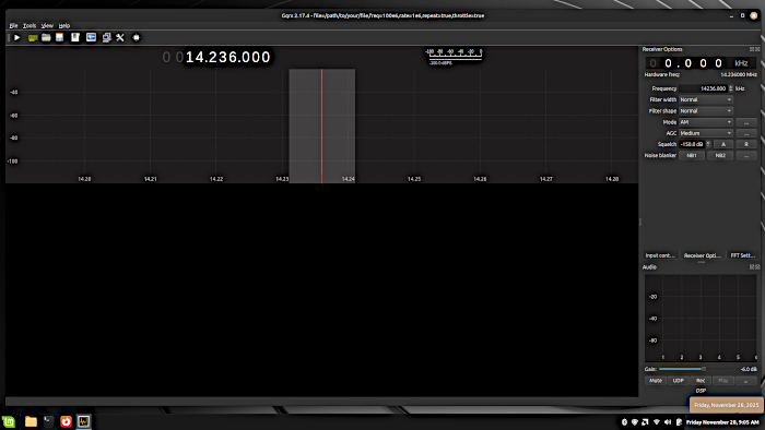 Gqrx installed on Linux Mint